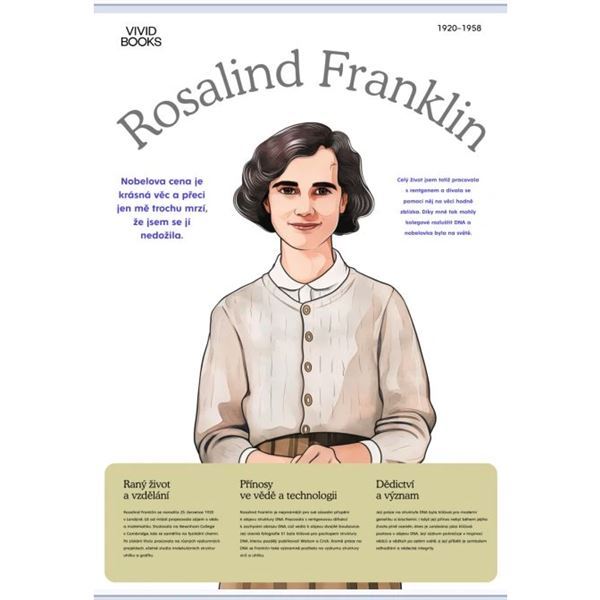 Rosalind Franklin - nástěnný plakát A1